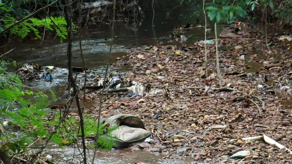 Planurb investiga lixo e mau cheiro no Córrego Imbirussu