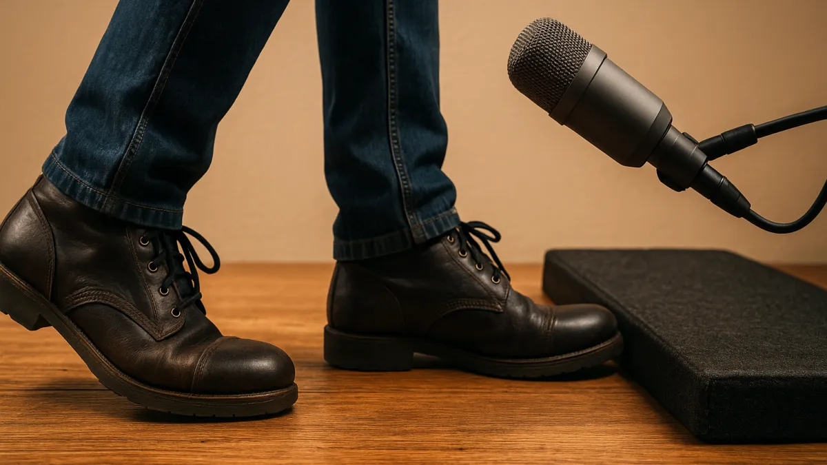 Como criam sons de passos no Foley?