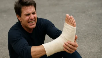Tom Cruise fraturou tornozelo em qual filme?