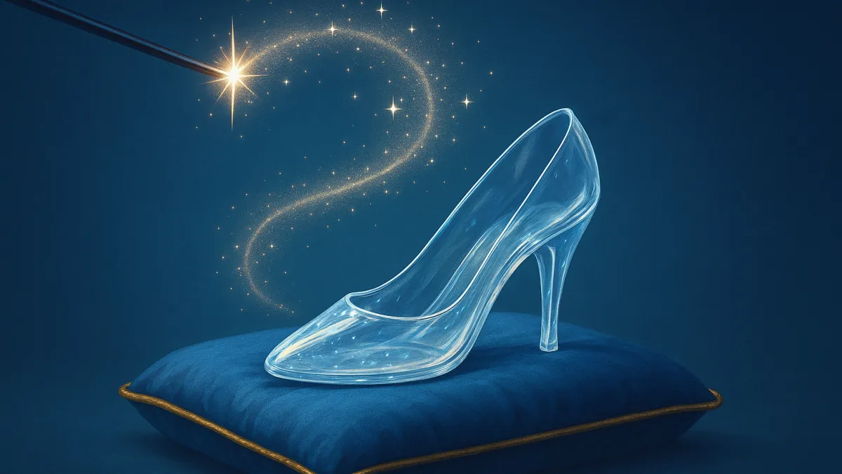 Cinderela: Magia de “Bibbidi-Bobbidi-Boo” e o famoso sapato cristal.